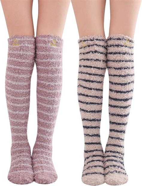 fluffy knee socks